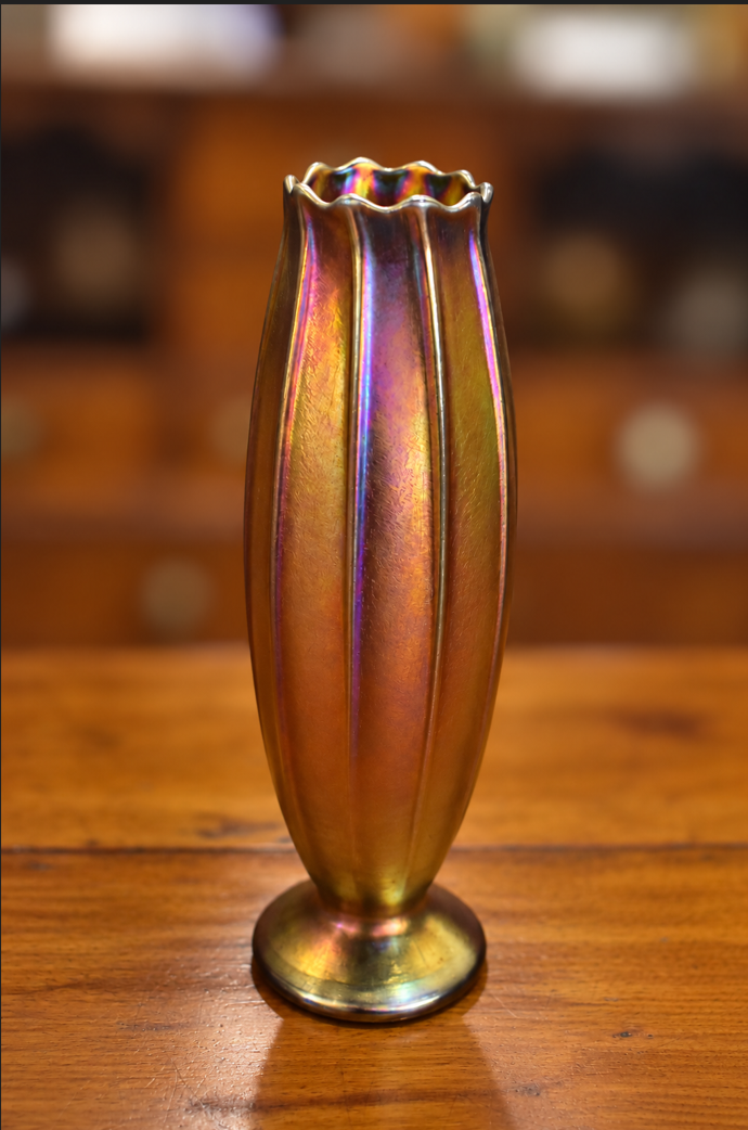 L.C. Tiffany favrile art glass vase  - 9 /2 "