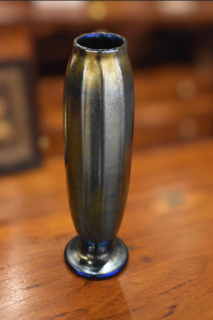 L.C. Tiffany Favrile Glass Vase- blue/gold