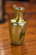 L.C Tiffany Favrile Art Glass Heart & Vine Vase 6"
