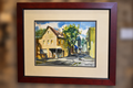 "Emmett Fritz" Watercolor Street Scene, St. Augustine - 22 1/2 x 20 Framed