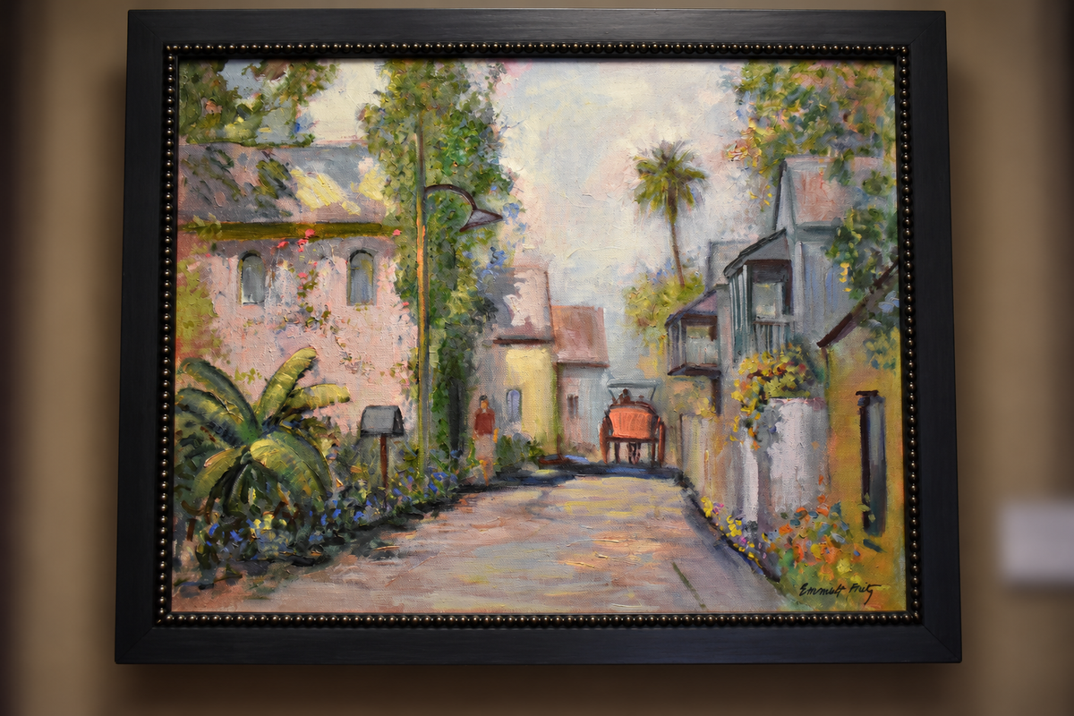 Emmett Fritz “Aviles Street Facing North” Framed Oil | Mud Painting