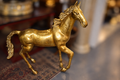 MCM Large Brass Horse