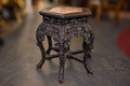 Hexagon Top Carved Antique Table - side view