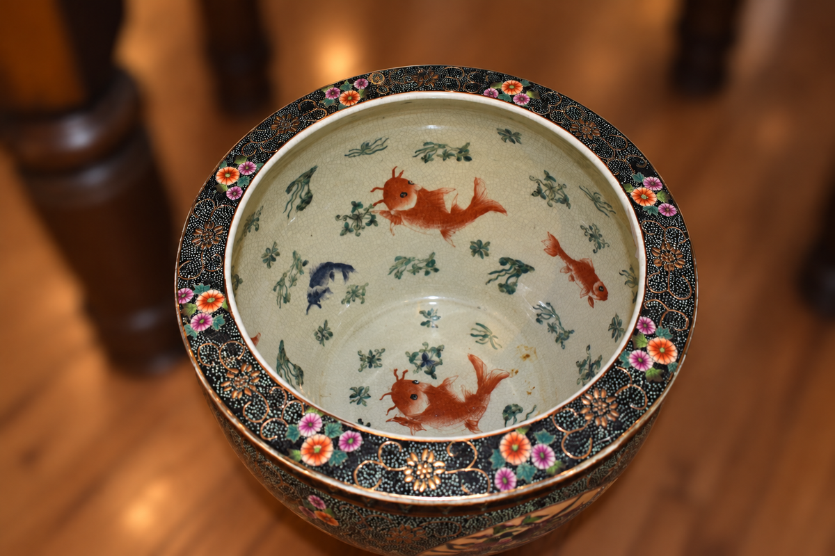 Chinese Jardinieres Cloisonne/Enamel  - inside